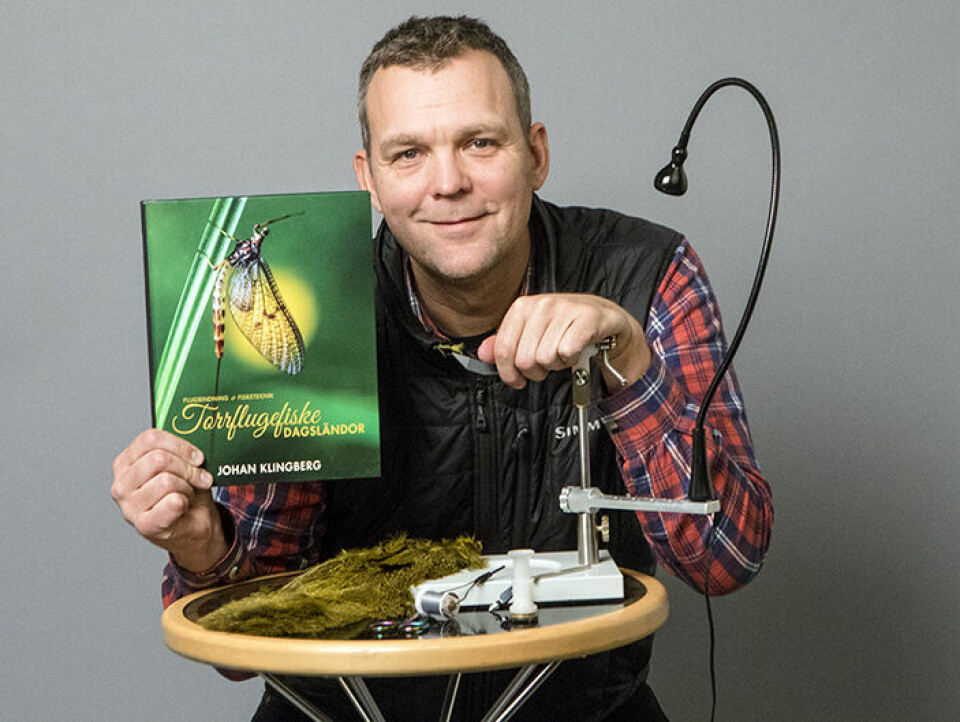 Johan Klingberg är aktuell med sin bok Torrflugefiske - dagsländor. Foto: Anders Holm